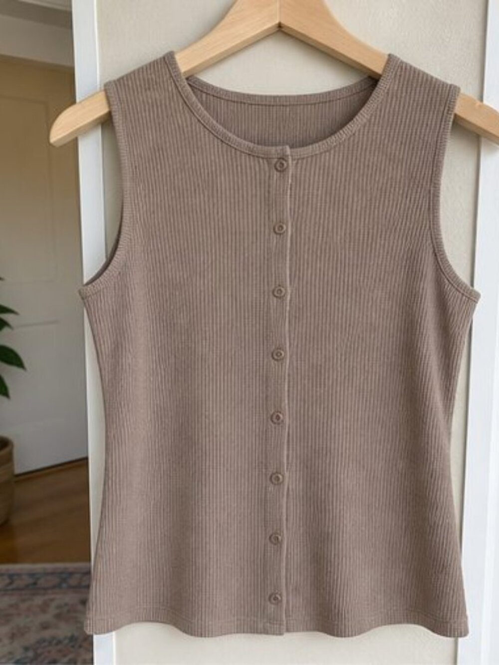 Taupe Pleated Blouse